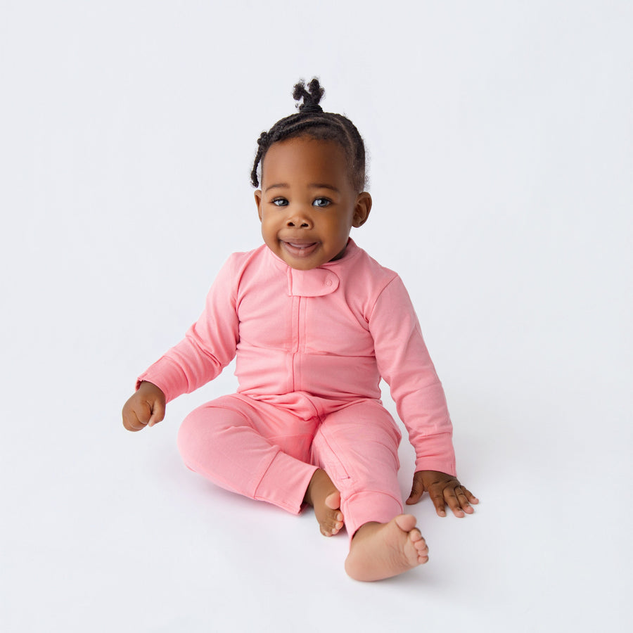 Dawn Romper Full Sleeve - Warm Coral